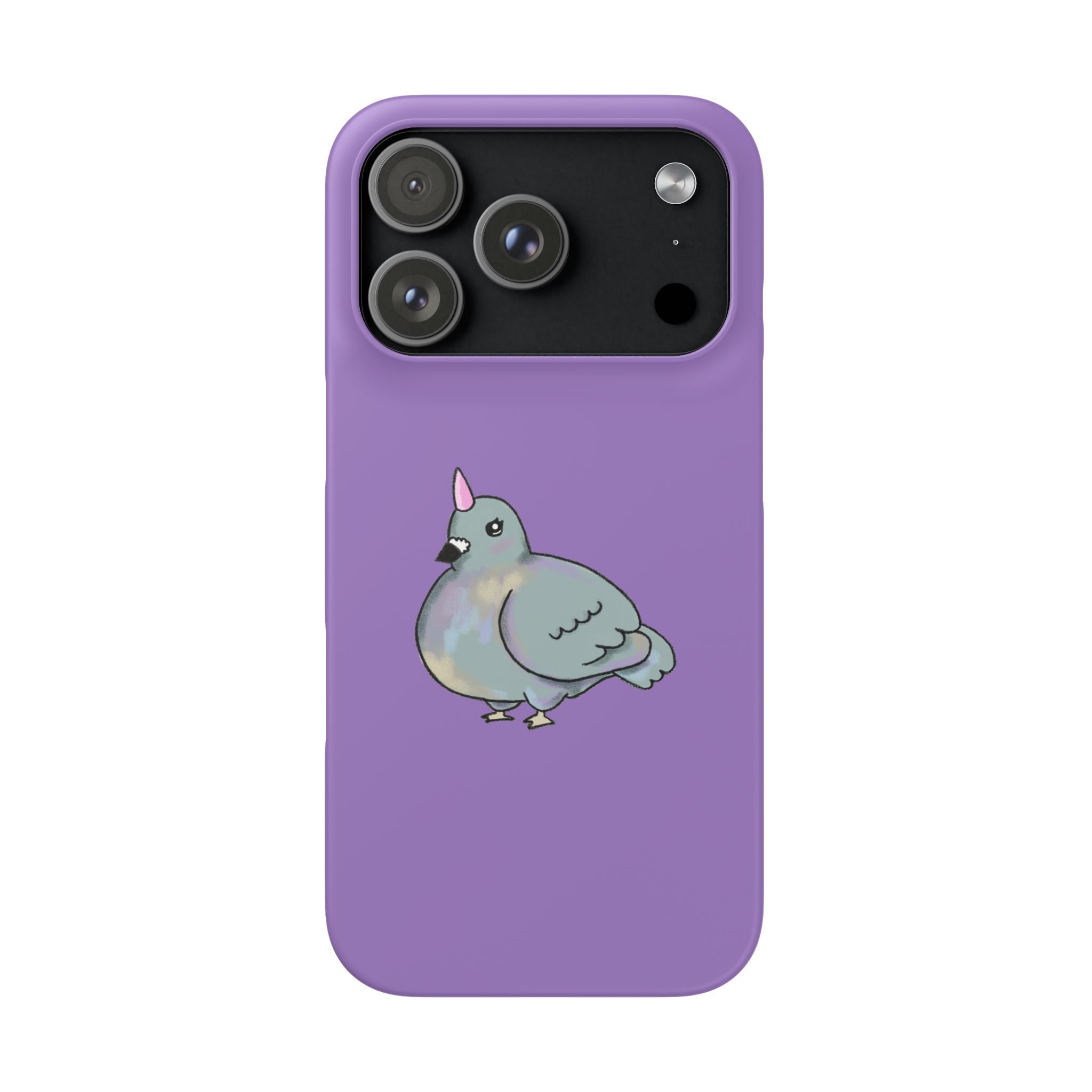 Purple Unicorn Pigeon Snap Phone Case