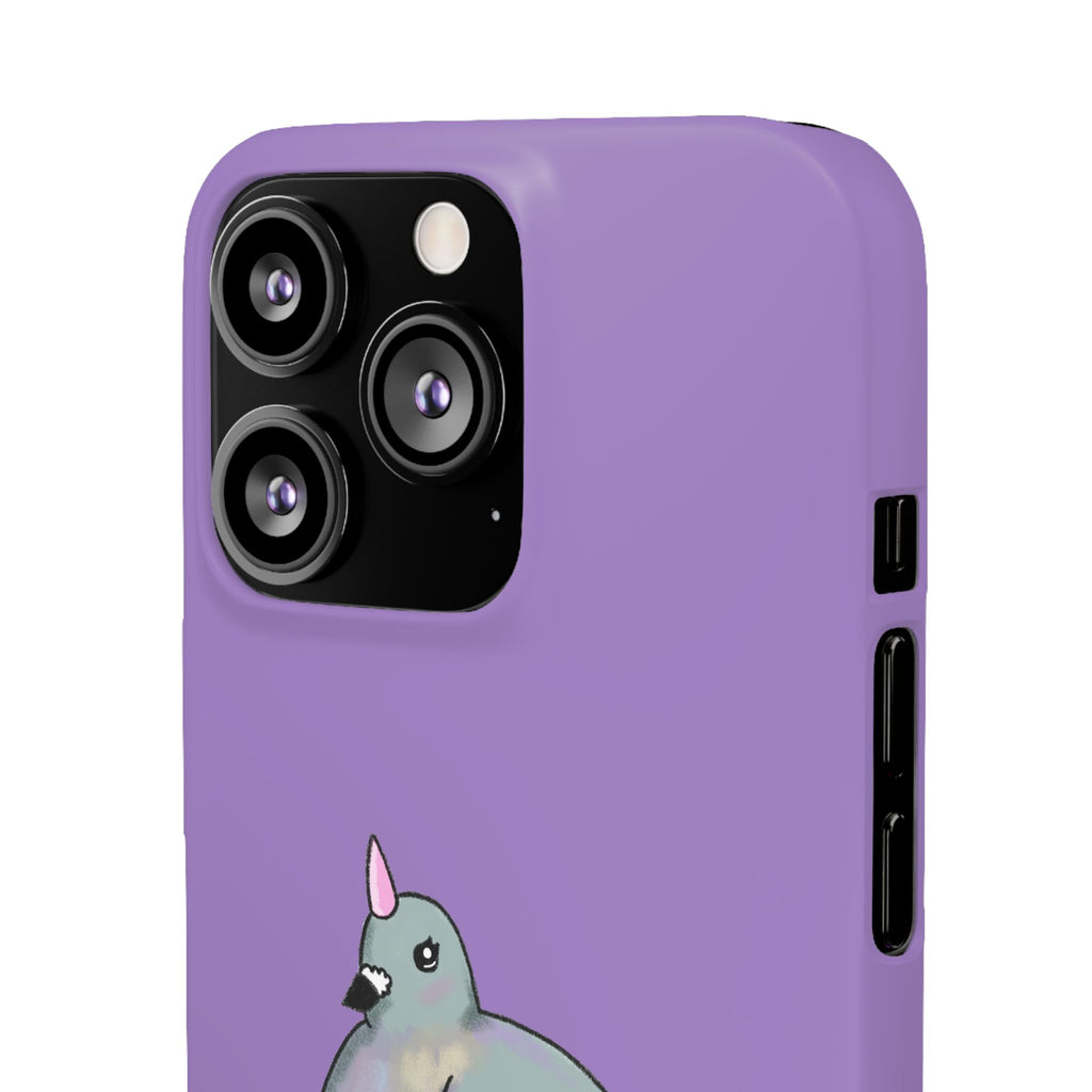 Purple Unicorn Pigeon Snap Phone Case