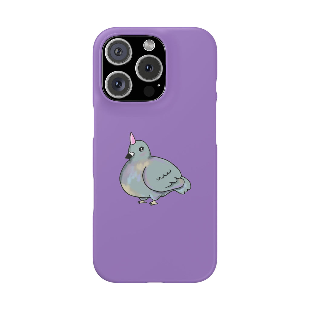Purple Unicorn Pigeon Snap Phone Case
