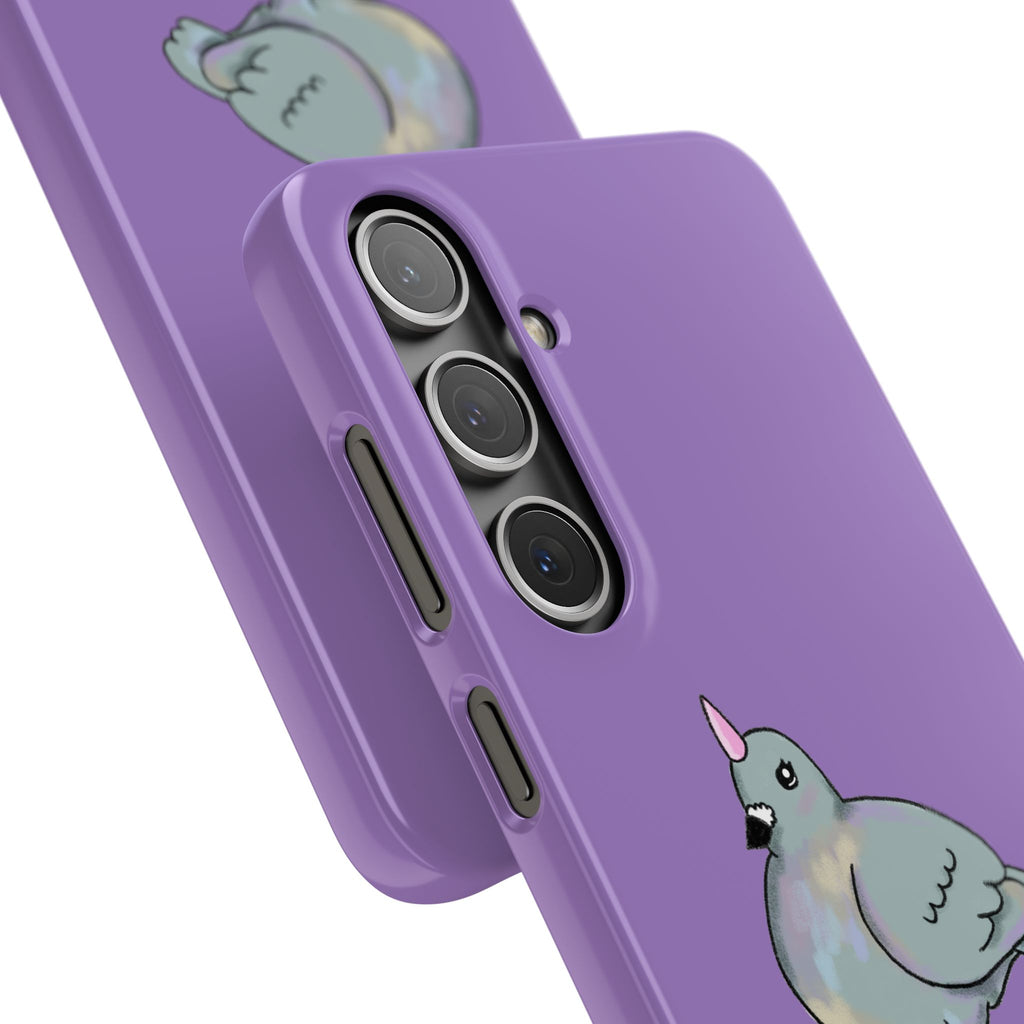 Purple Unicorn Pigeon Snap Phone Case