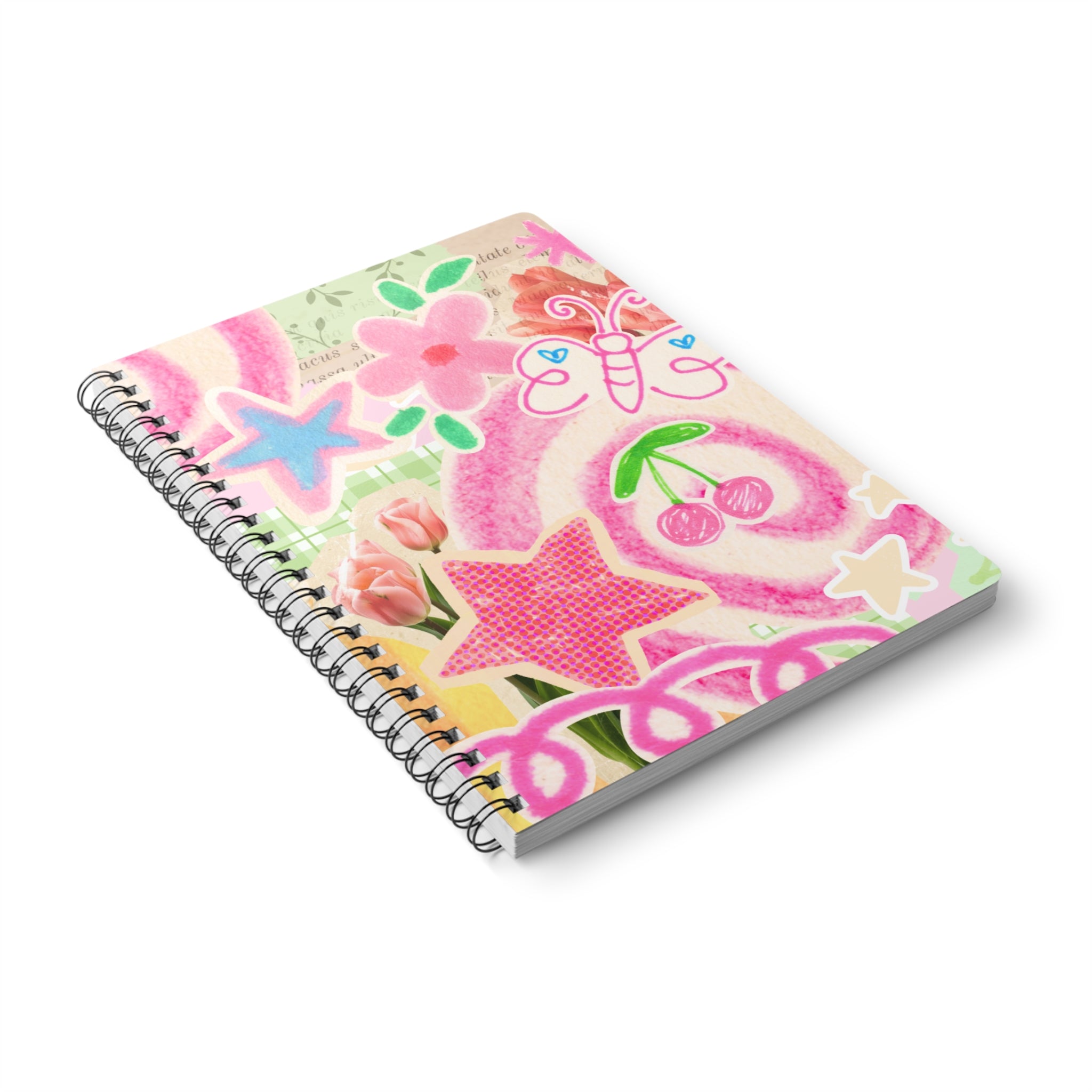 Pink Swirly A5 Spiral Notebook