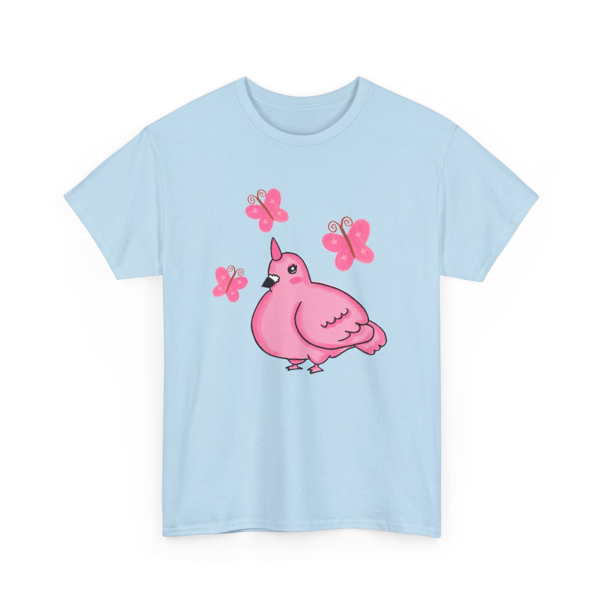 Pink Butterfly Unicorn Pigeon Shirt