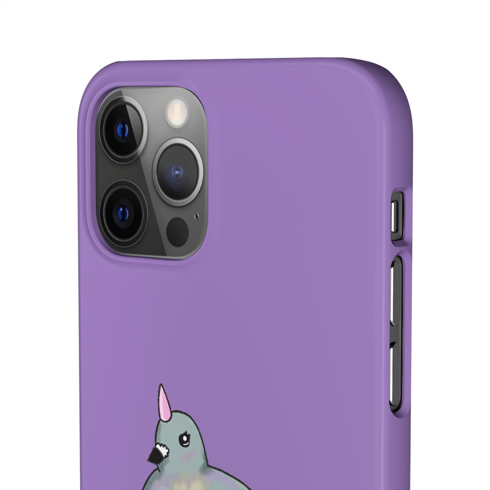 Purple Unicorn Pigeon Snap Phone Case