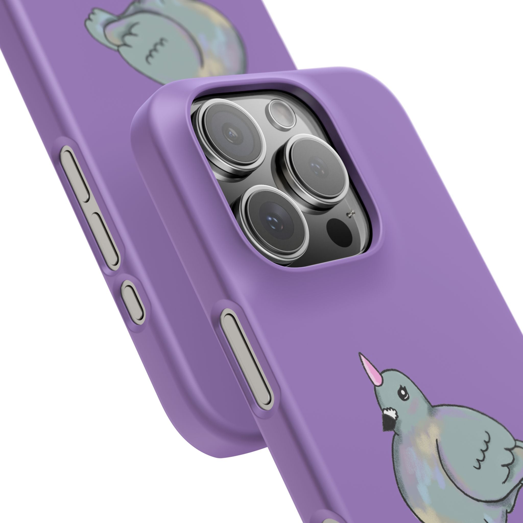 Purple Unicorn Pigeon Snap Phone Case