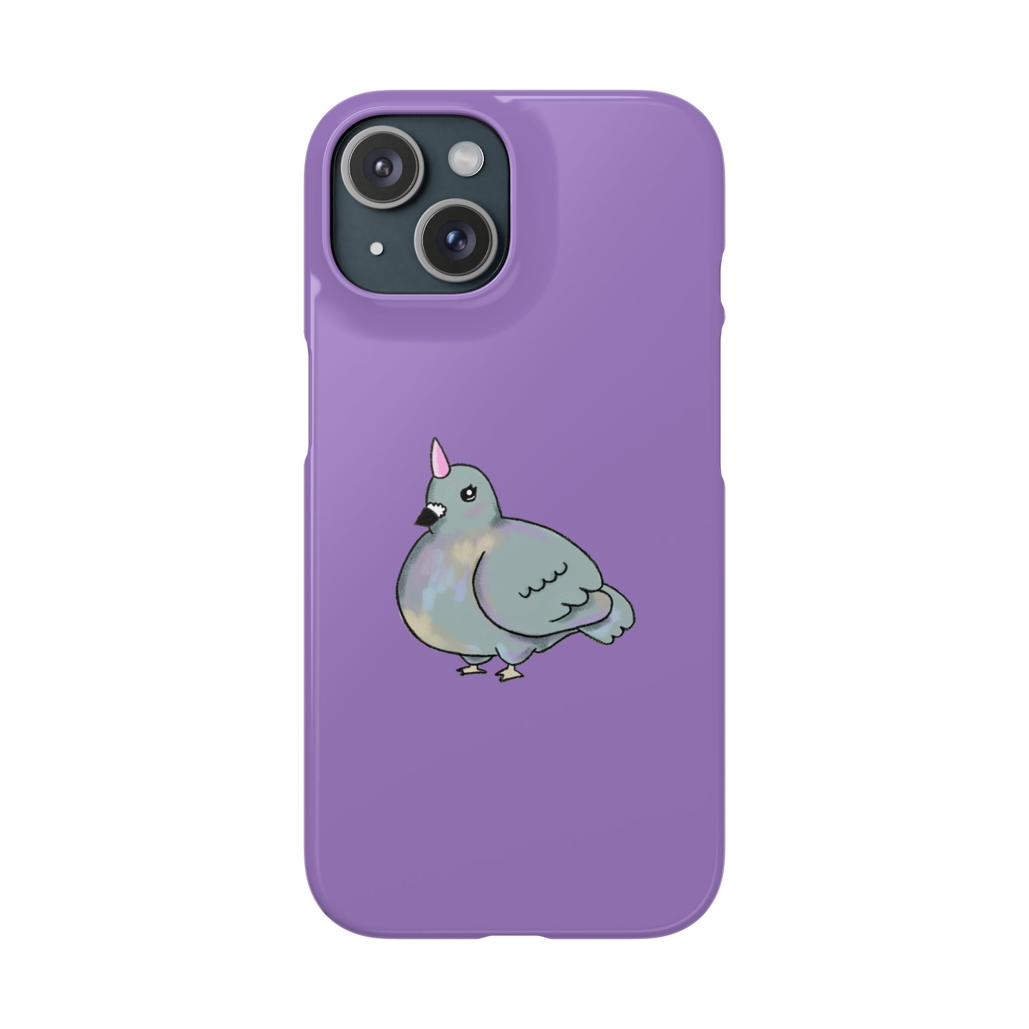 Purple Unicorn Pigeon Snap Phone Case