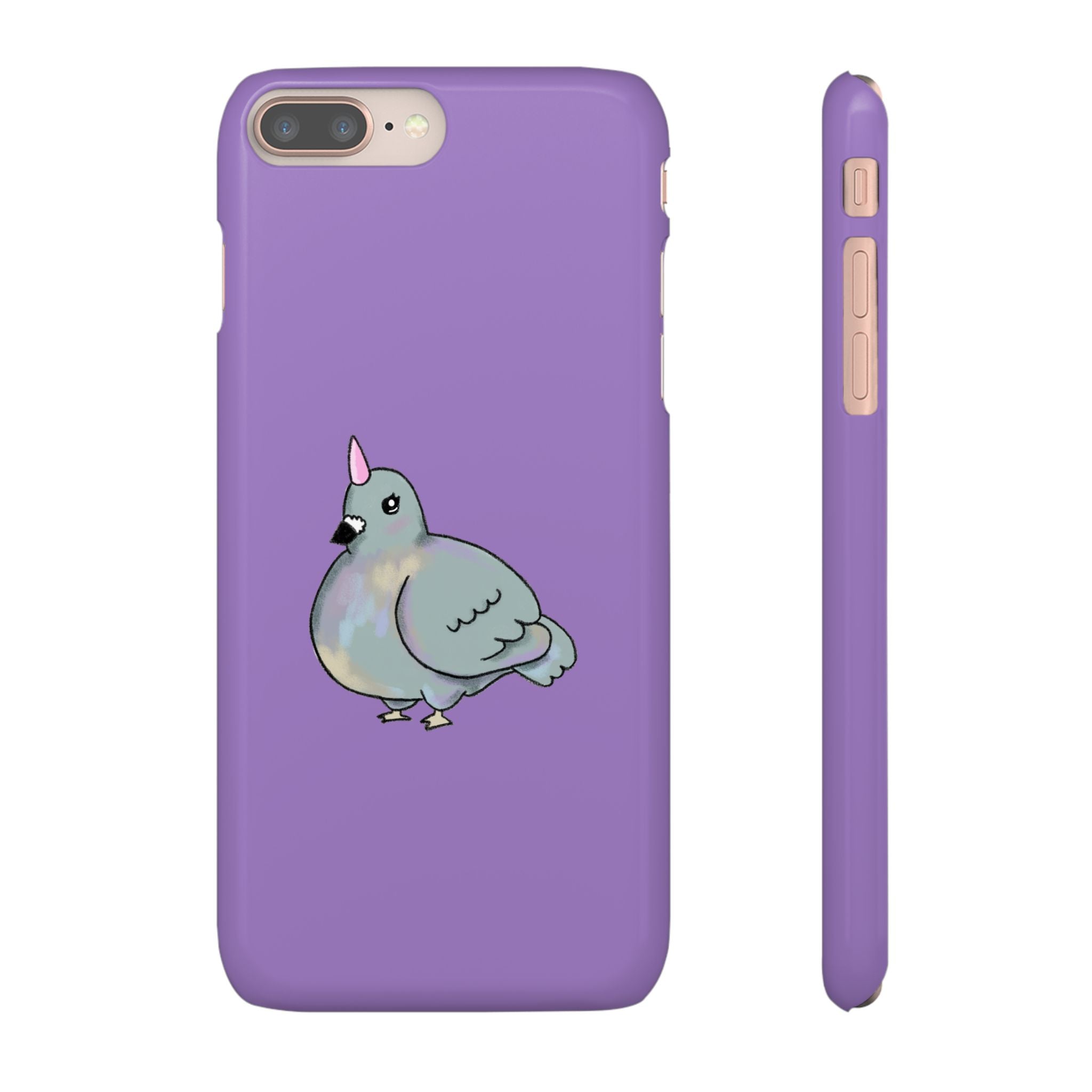 Purple Unicorn Pigeon Snap Phone Case