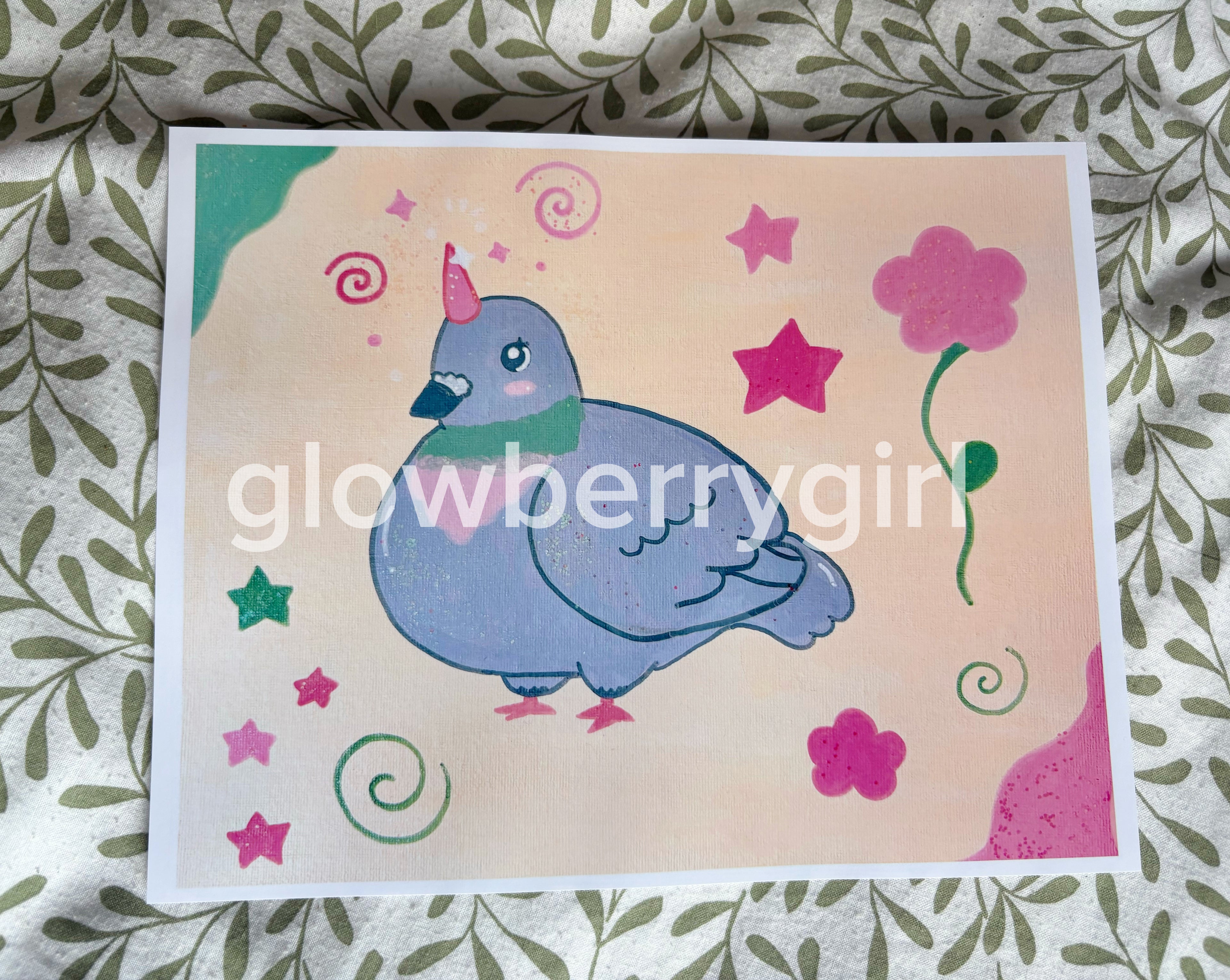 Unicorn Pigeon Print