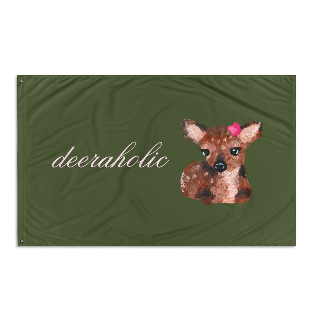 Deeraholic Fawn Flag - All-Over Print Outdoor/Indoor Banner