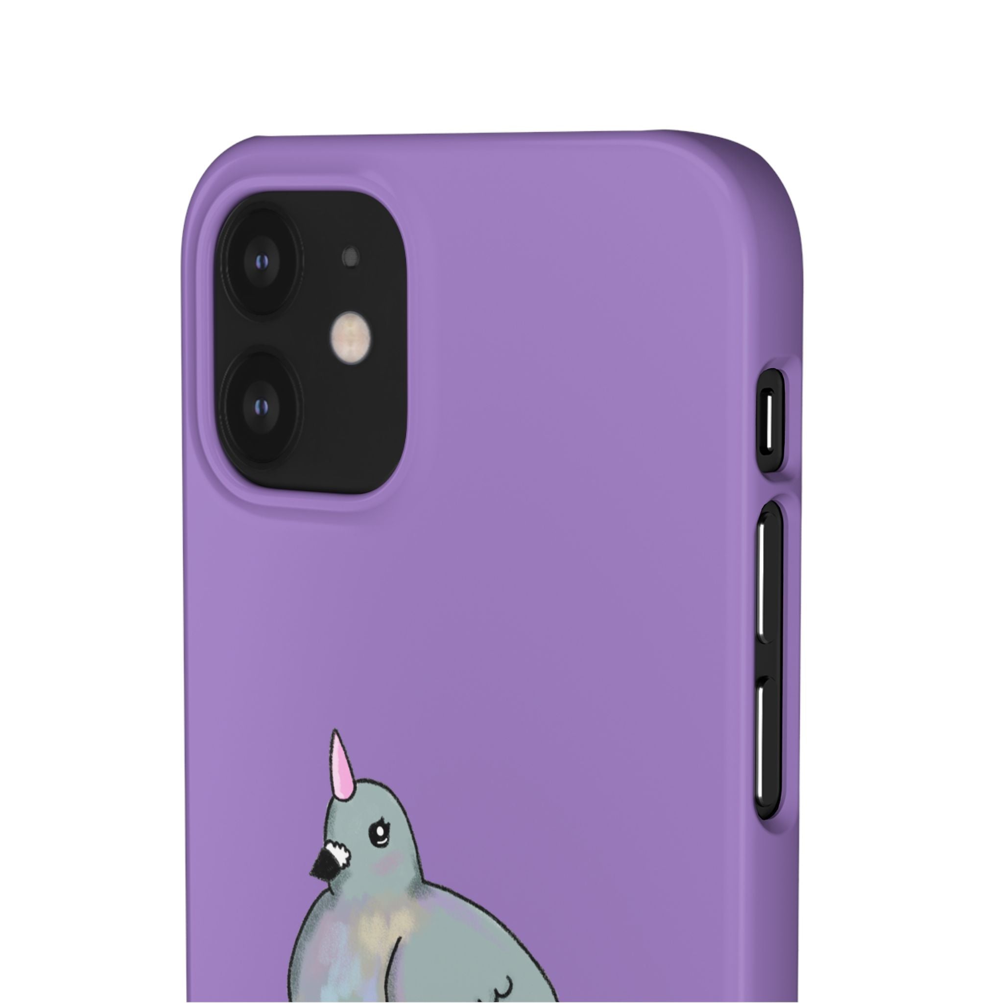 Purple Unicorn Pigeon Snap Phone Case