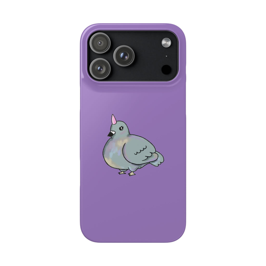 Purple Unicorn Pigeon Snap Phone Case