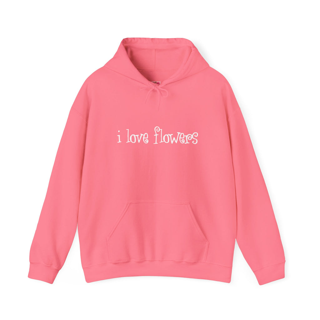 Pink whimsical flower hoodie