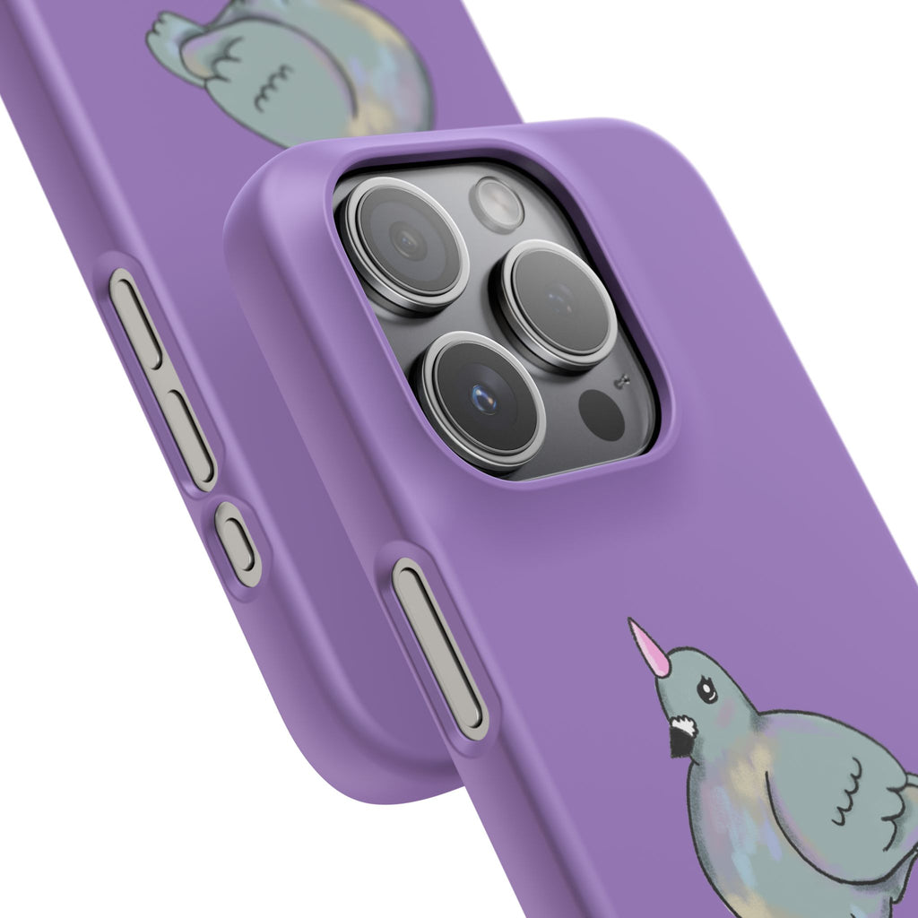 Purple Unicorn Pigeon Snap Phone Case