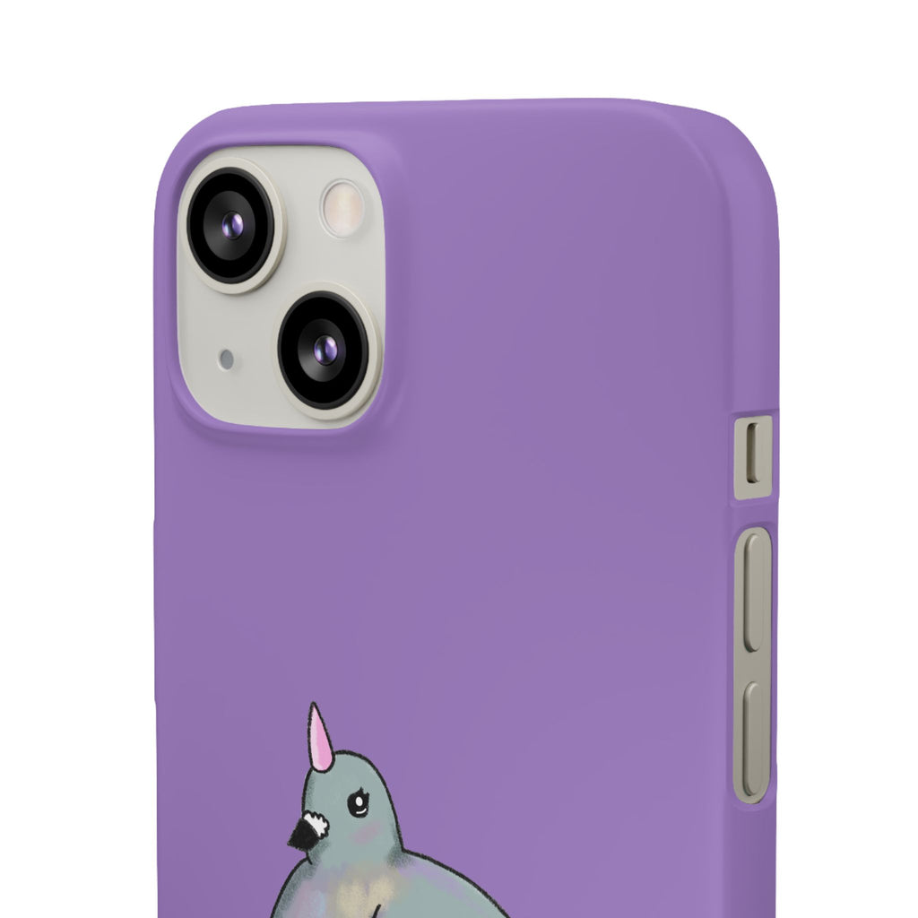 Purple Unicorn Pigeon Snap Phone Case