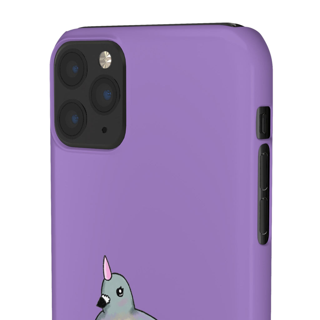 Purple Unicorn Pigeon Snap Phone Case