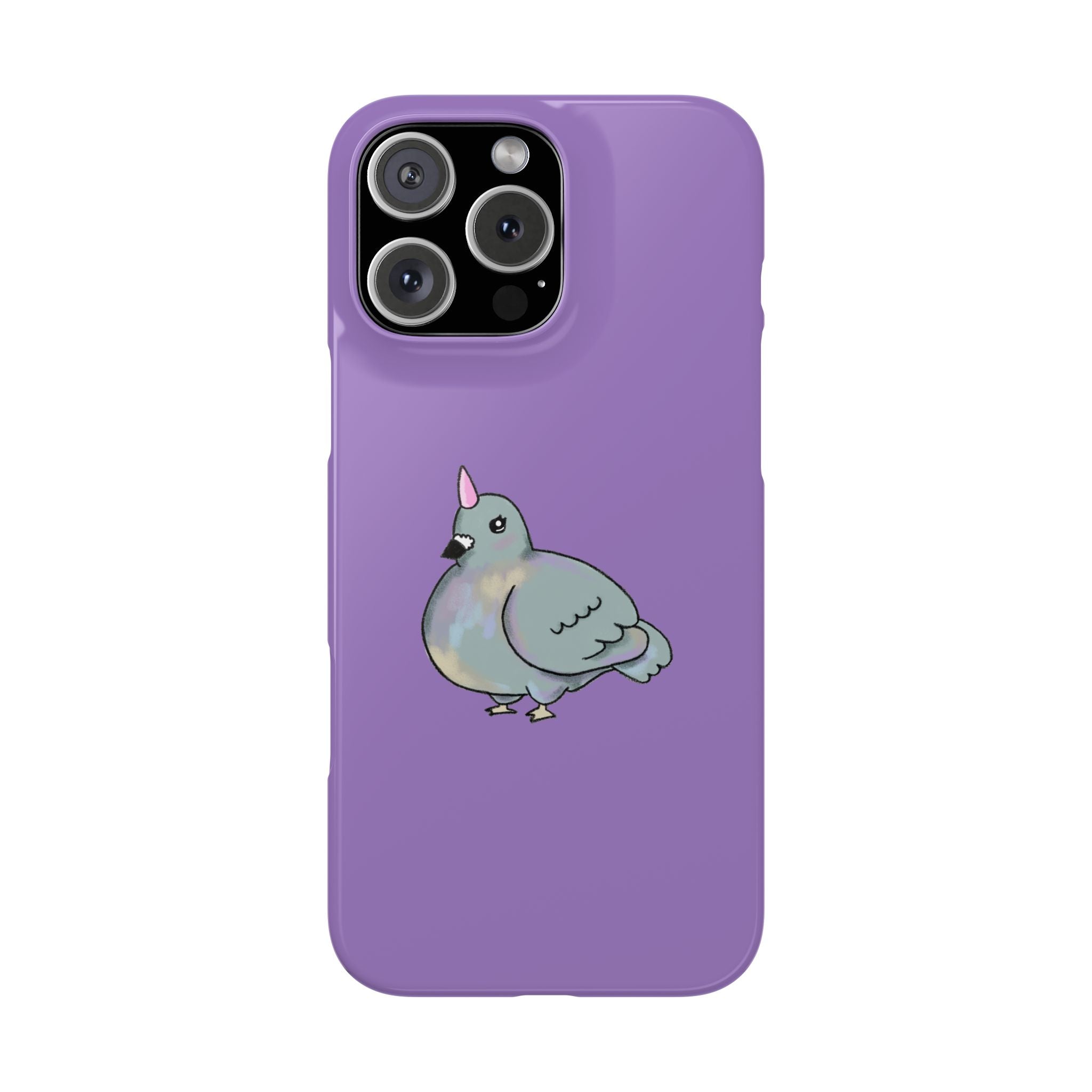 Purple Unicorn Pigeon Snap Phone Case