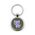 Whimsical Purple Keychain