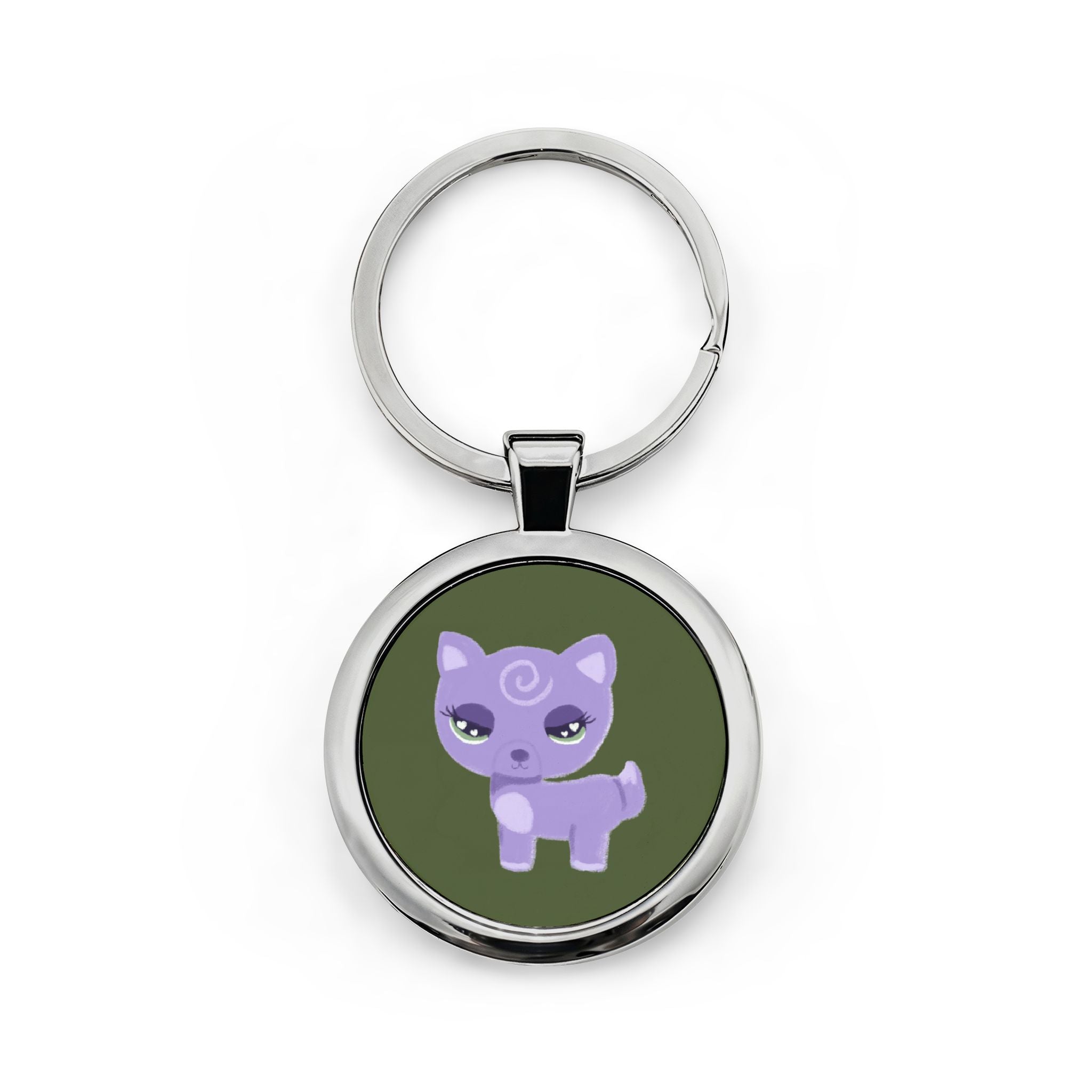 Whimsical Purple Keychain