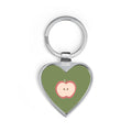 Apple Heart Keychain