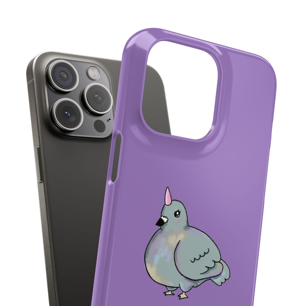 Purple Unicorn Pigeon Snap Phone Case