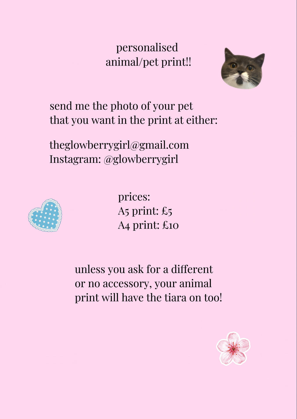 Personalised pet print/poster