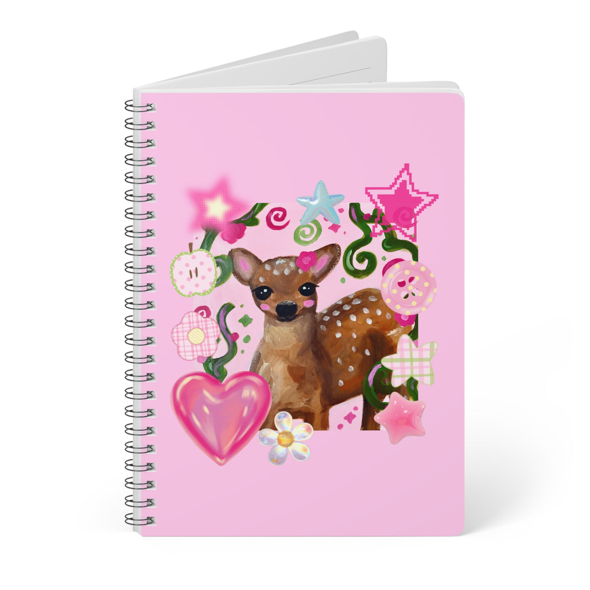 Silly deer - A5 Spiral Notebook