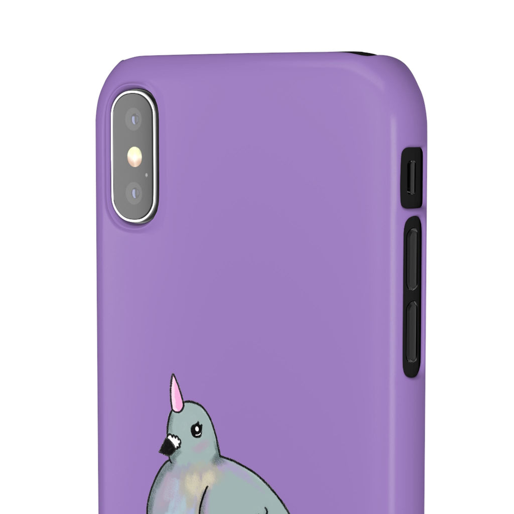 Purple Unicorn Pigeon Snap Phone Case