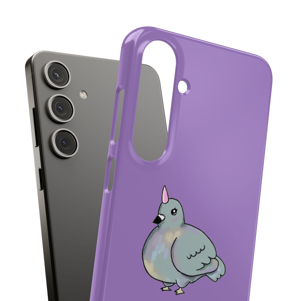 Purple Unicorn Pigeon Snap Phone Case