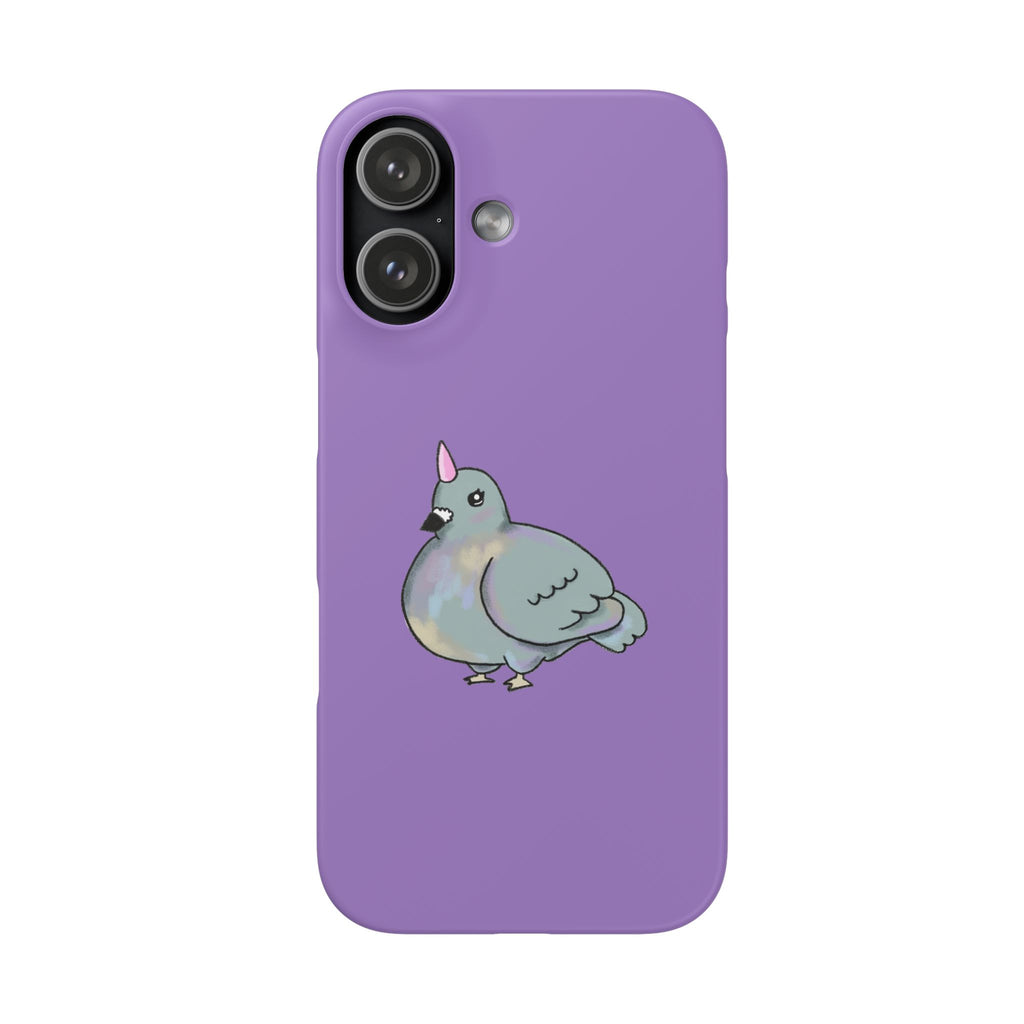 Purple Unicorn Pigeon Snap Phone Case