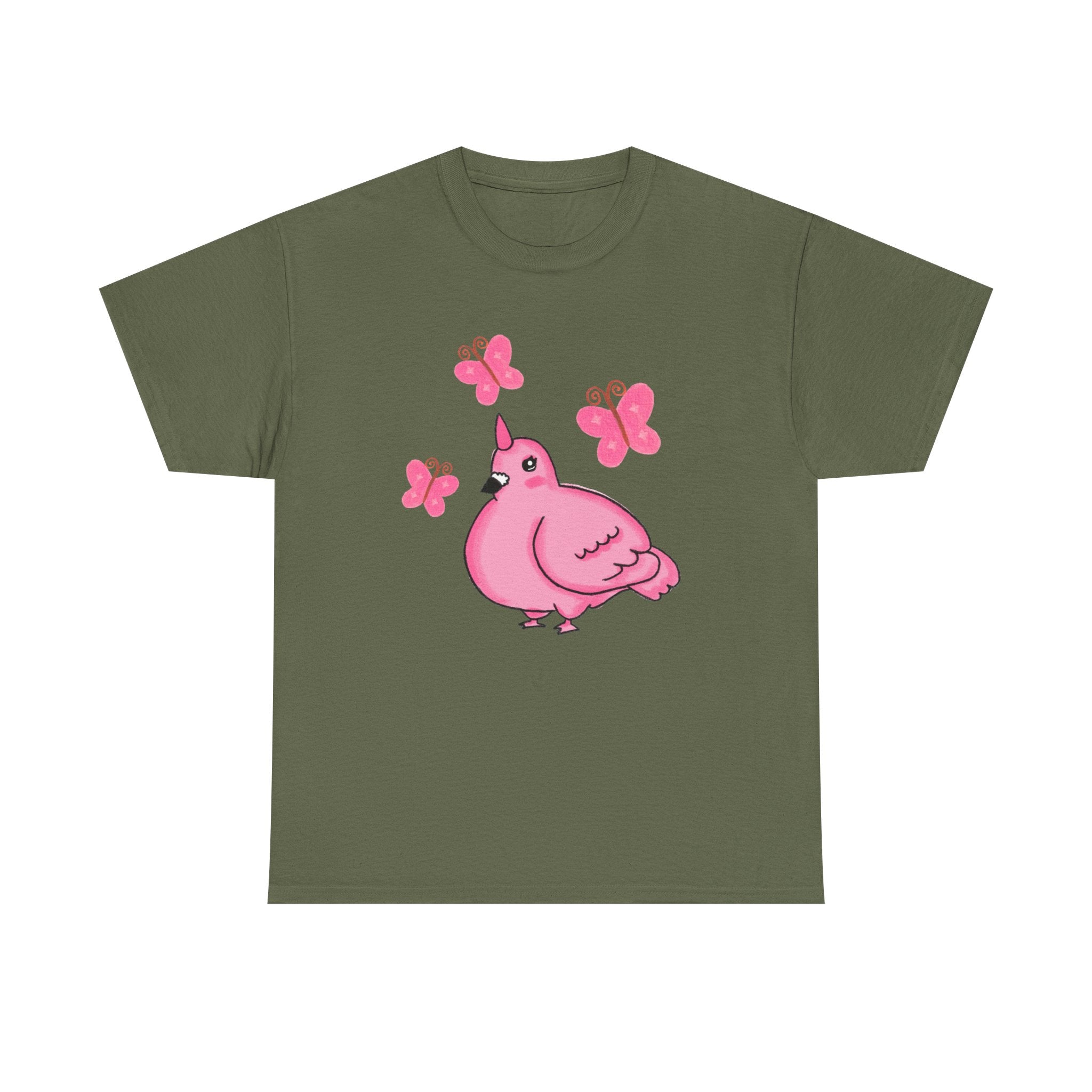 Pink Butterfly Unicorn Pigeon Shirt