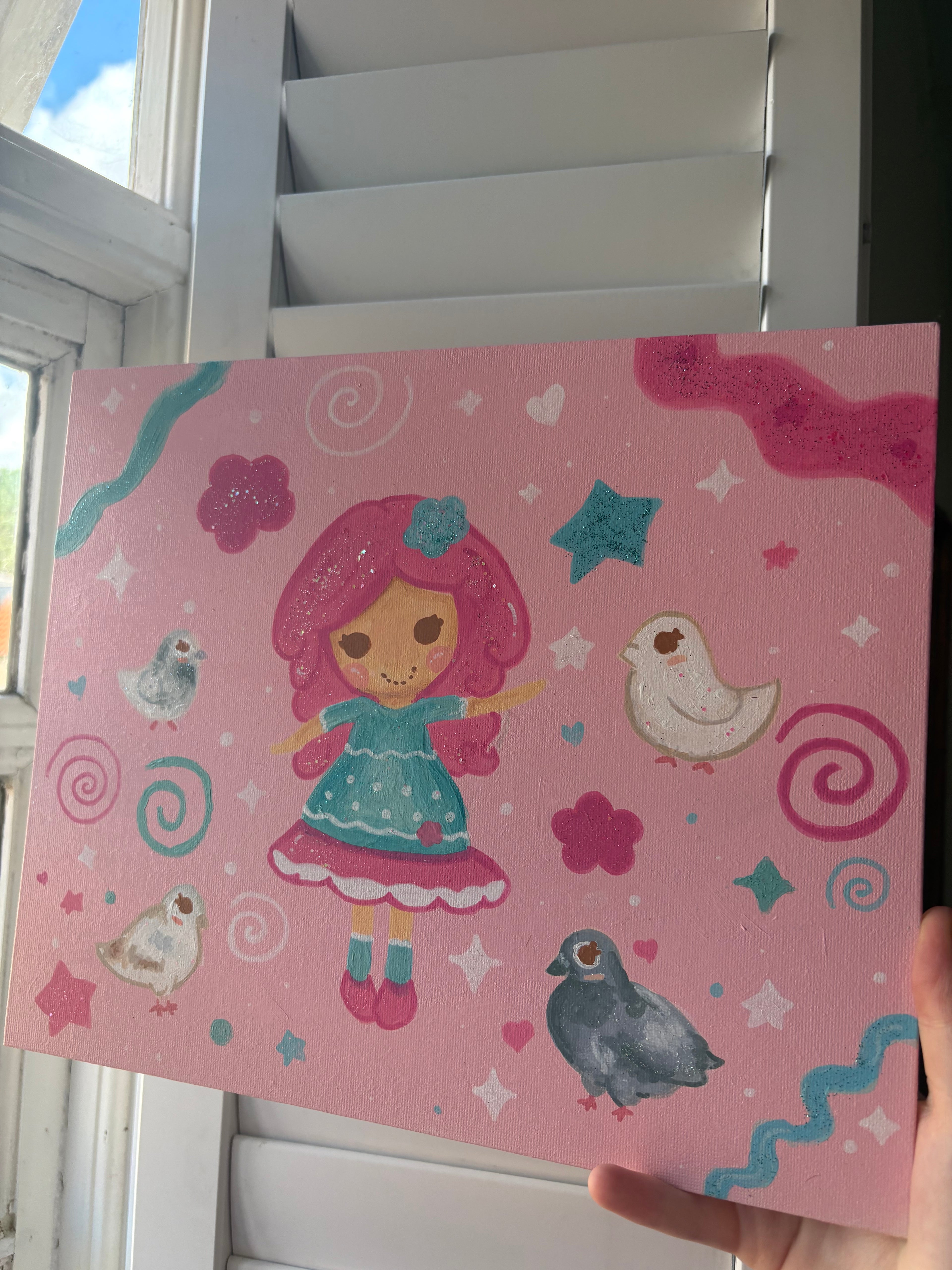 Pigeon Painting - COMMISSION