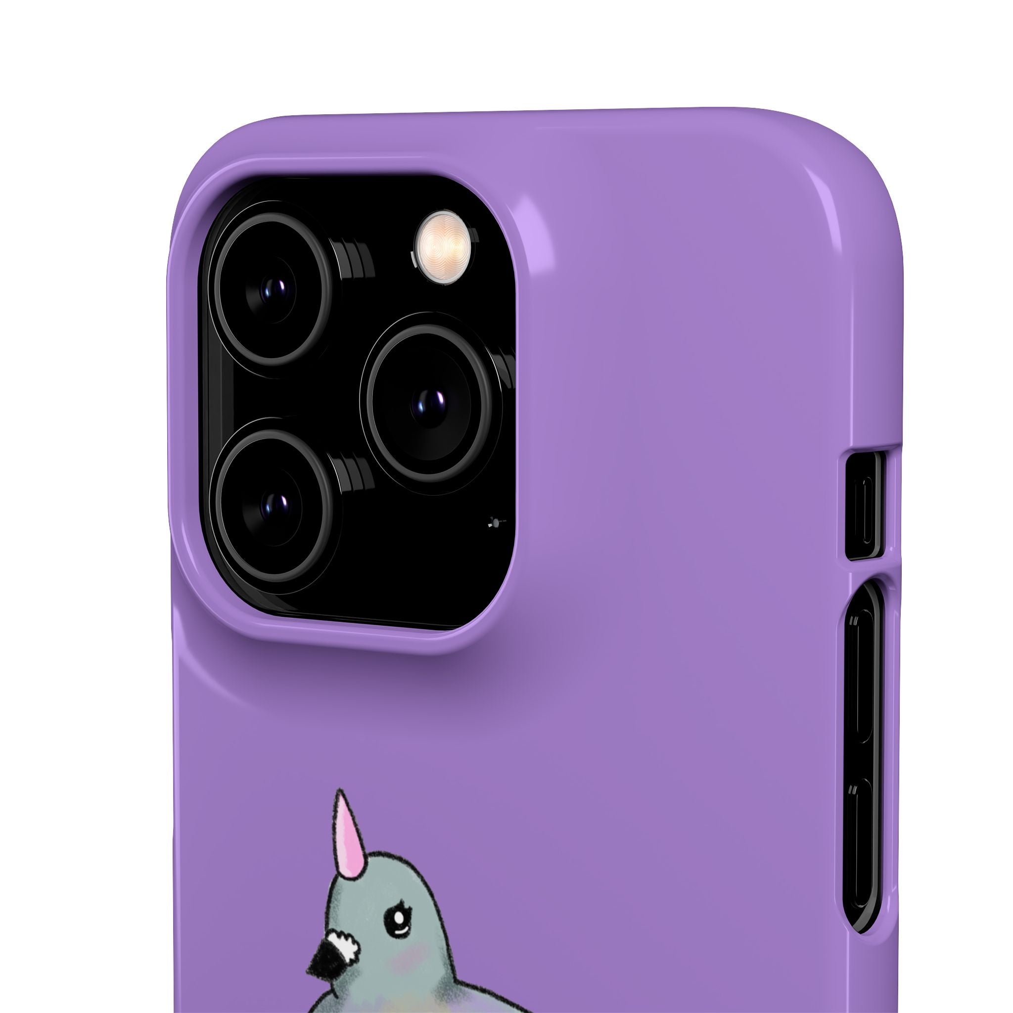 Purple Unicorn Pigeon Snap Phone Case