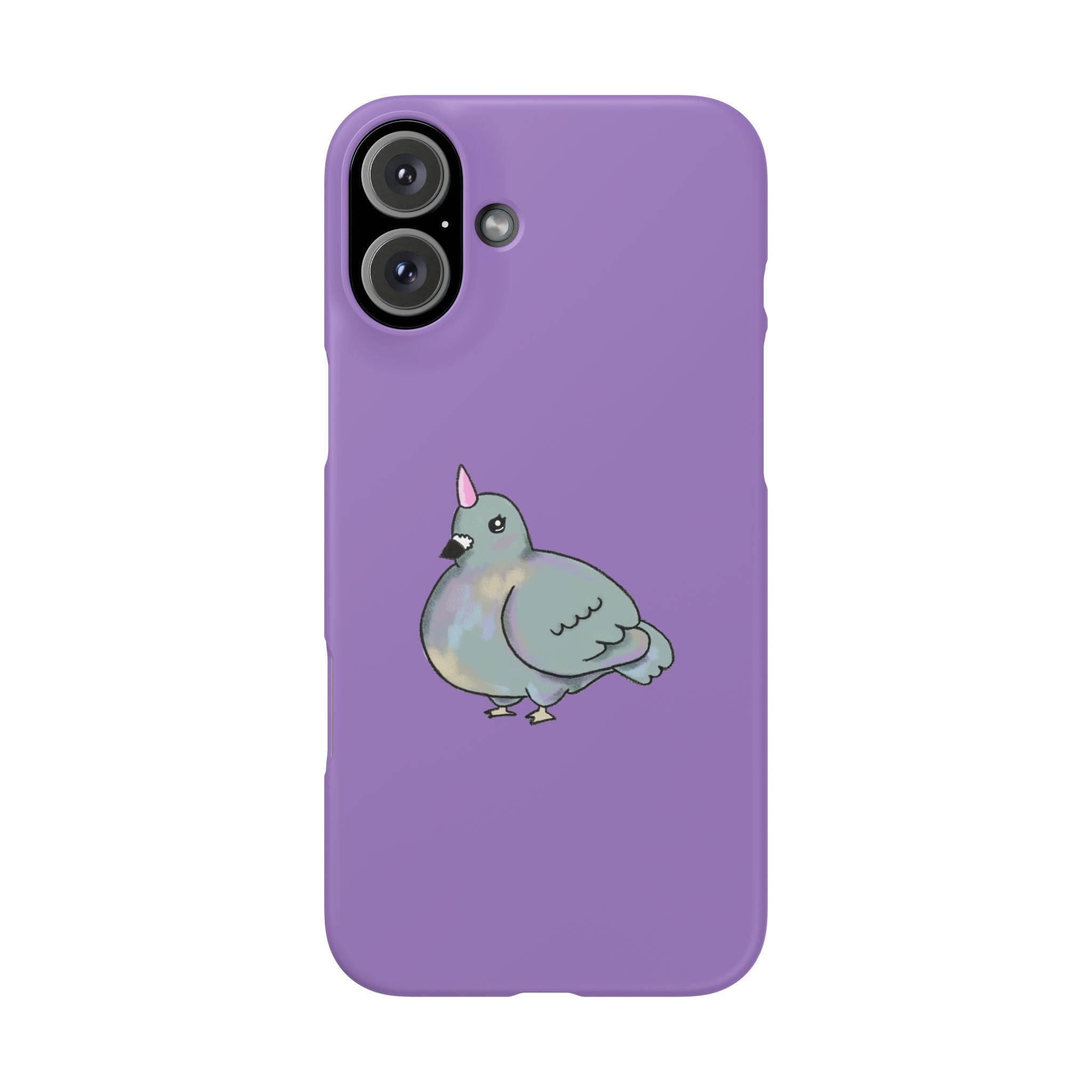 Purple Unicorn Pigeon Snap Phone Case