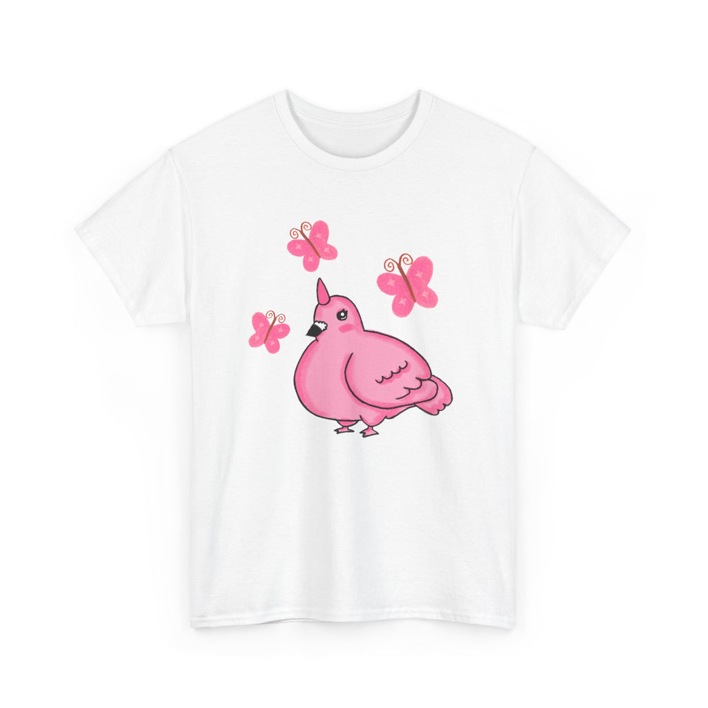 Pink Butterfly Unicorn Pigeon Shirt