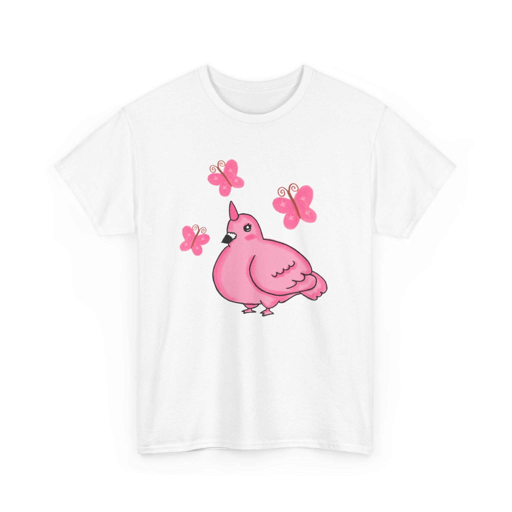 Pink Butterfly Unicorn Pigeon Shirt