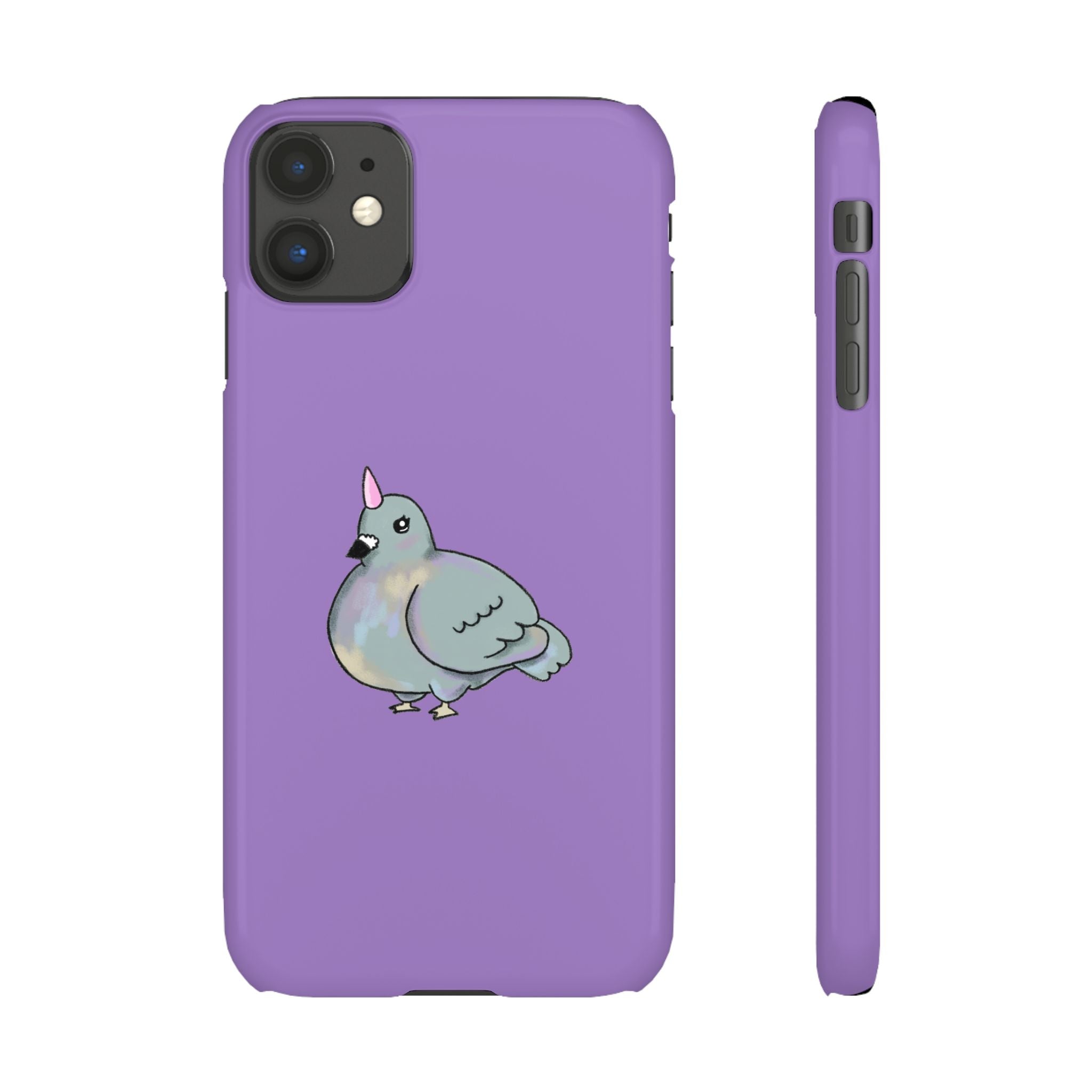 Purple Unicorn Pigeon Snap Phone Case