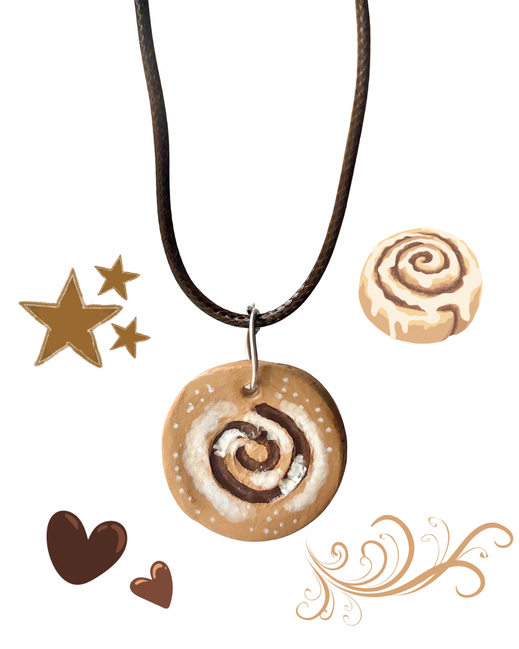 Cinnamon swirl necklace