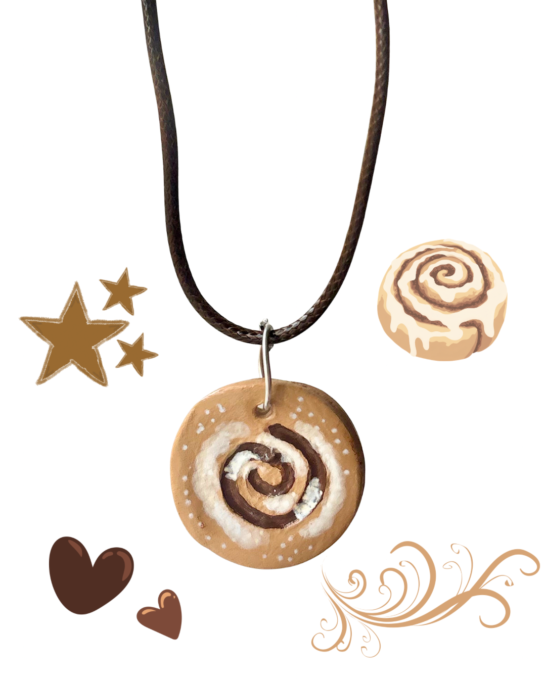 Cinnamon swirl necklace