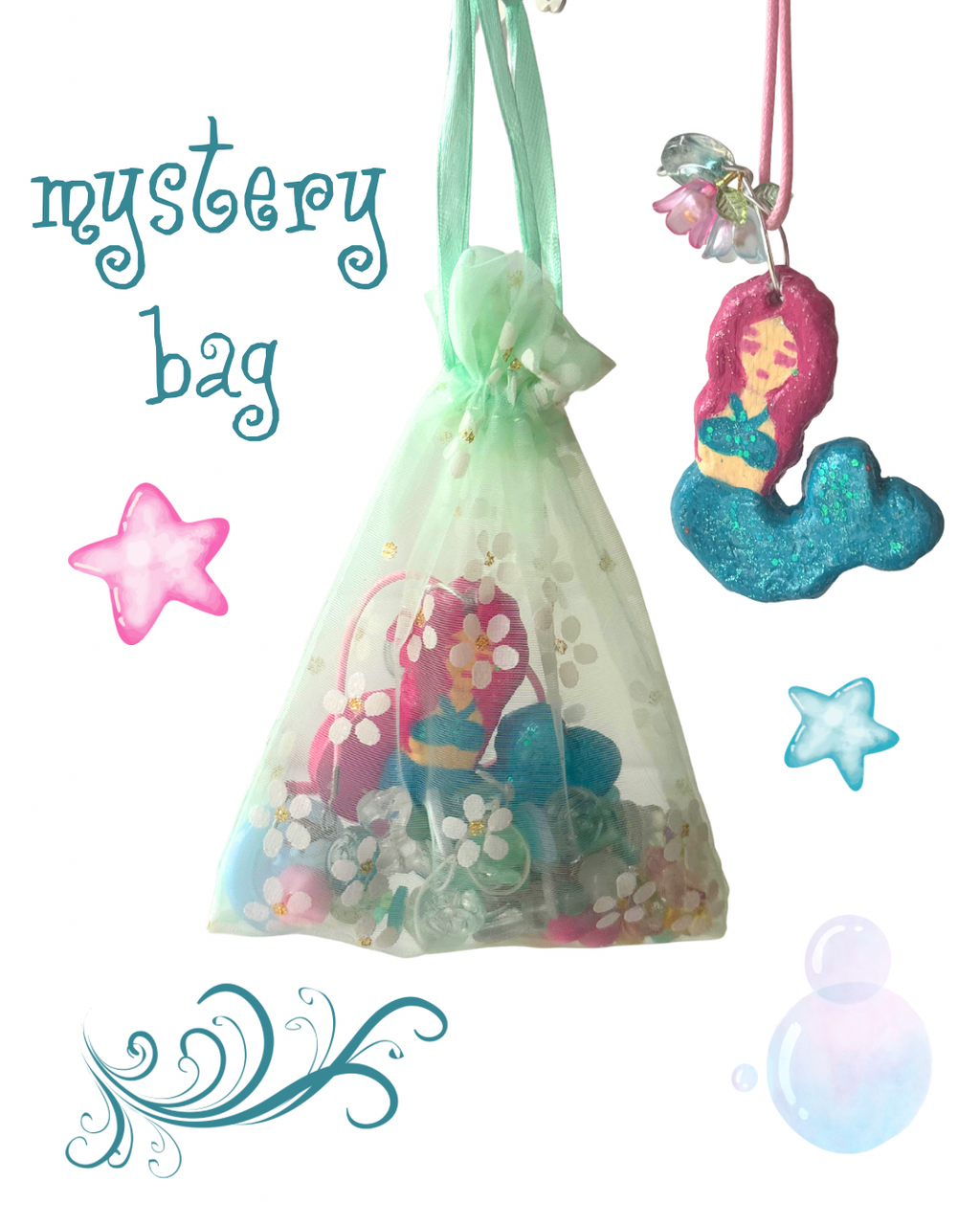 Mermaid charm mystery bag
