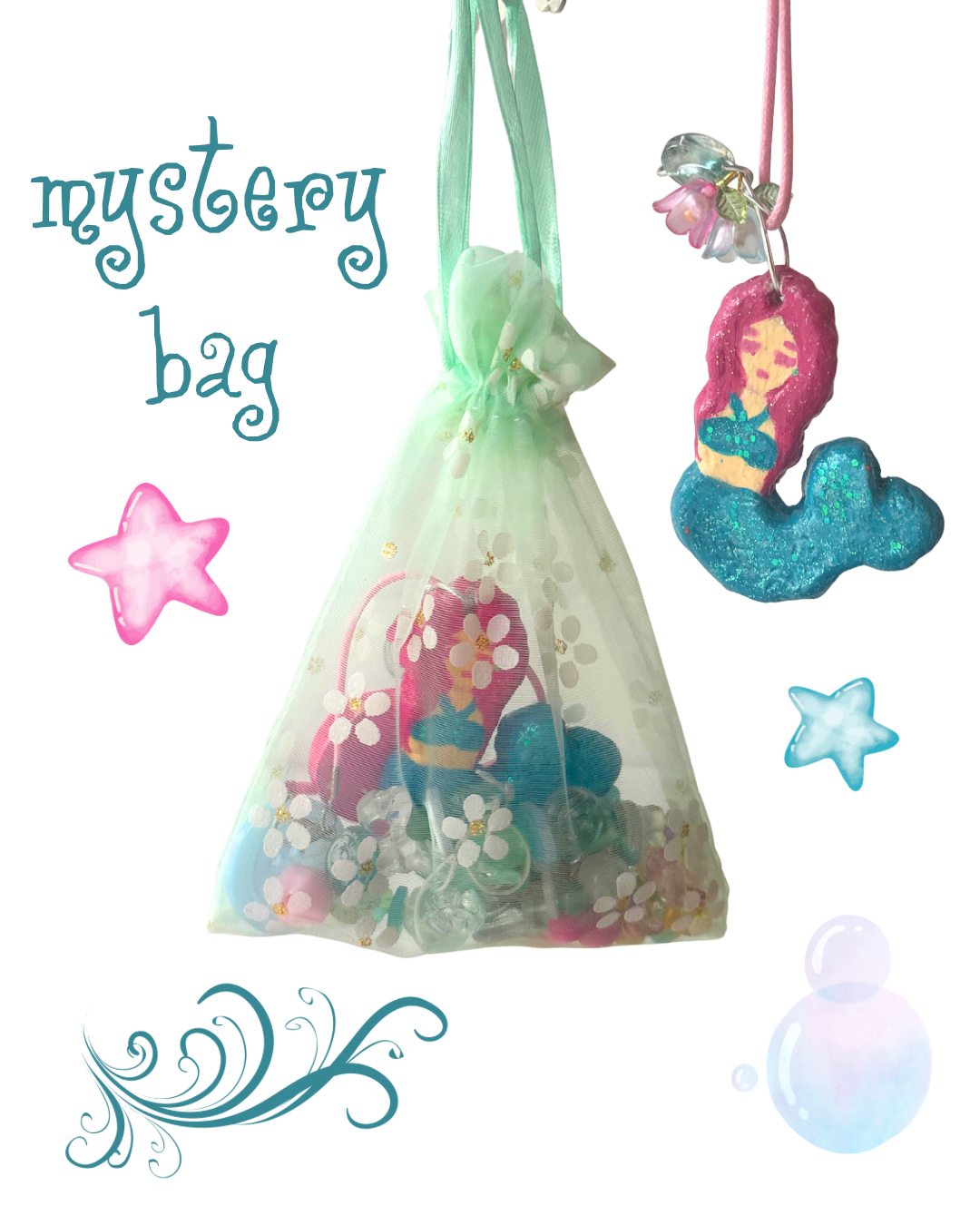 Mermaid charm mystery bag