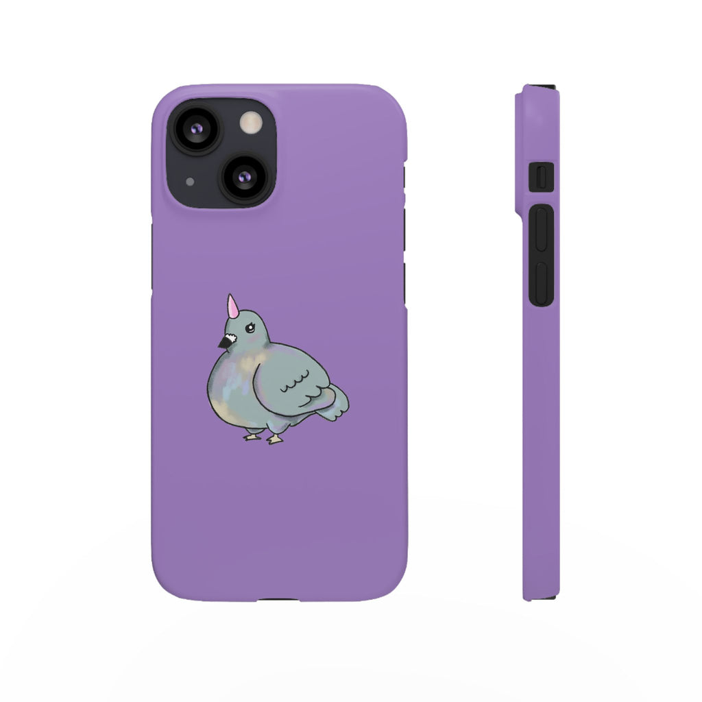 Purple Unicorn Pigeon Snap Phone Case