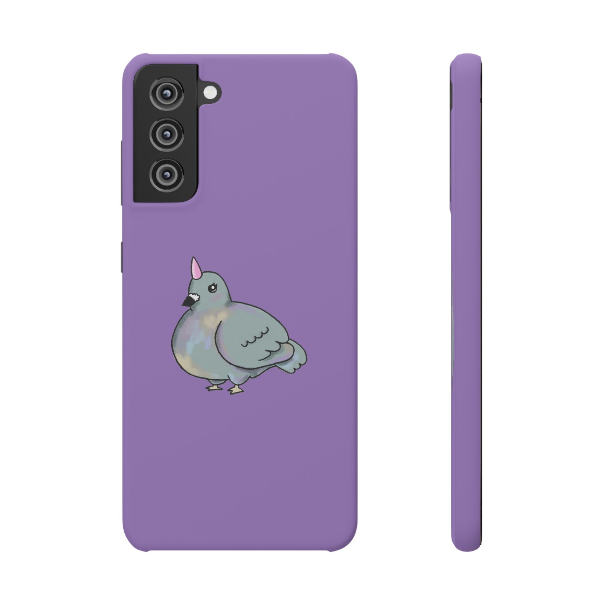 Purple Unicorn Pigeon Snap Phone Case