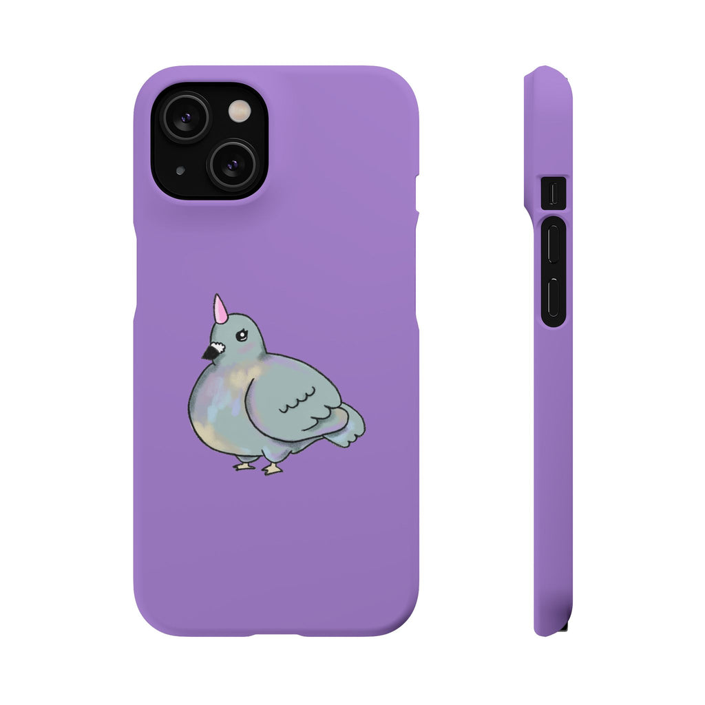 Purple Unicorn Pigeon Snap Phone Case