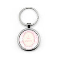 Pigeon Love Round Stainless Steel Keychain