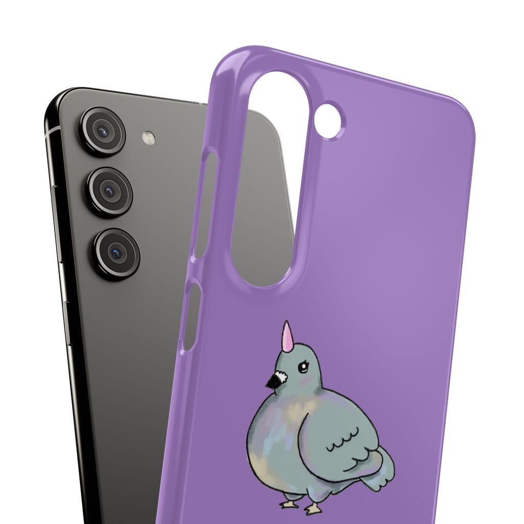 Purple Unicorn Pigeon Snap Phone Case