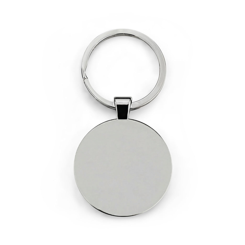 Unicorn Pigeon Round Stainless Steel Keychain