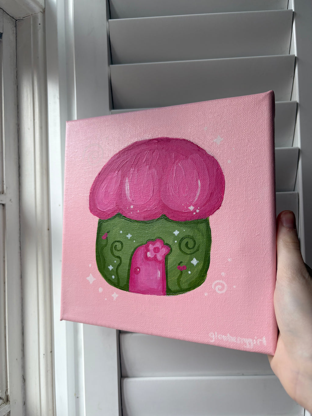 Pink tulip house painting