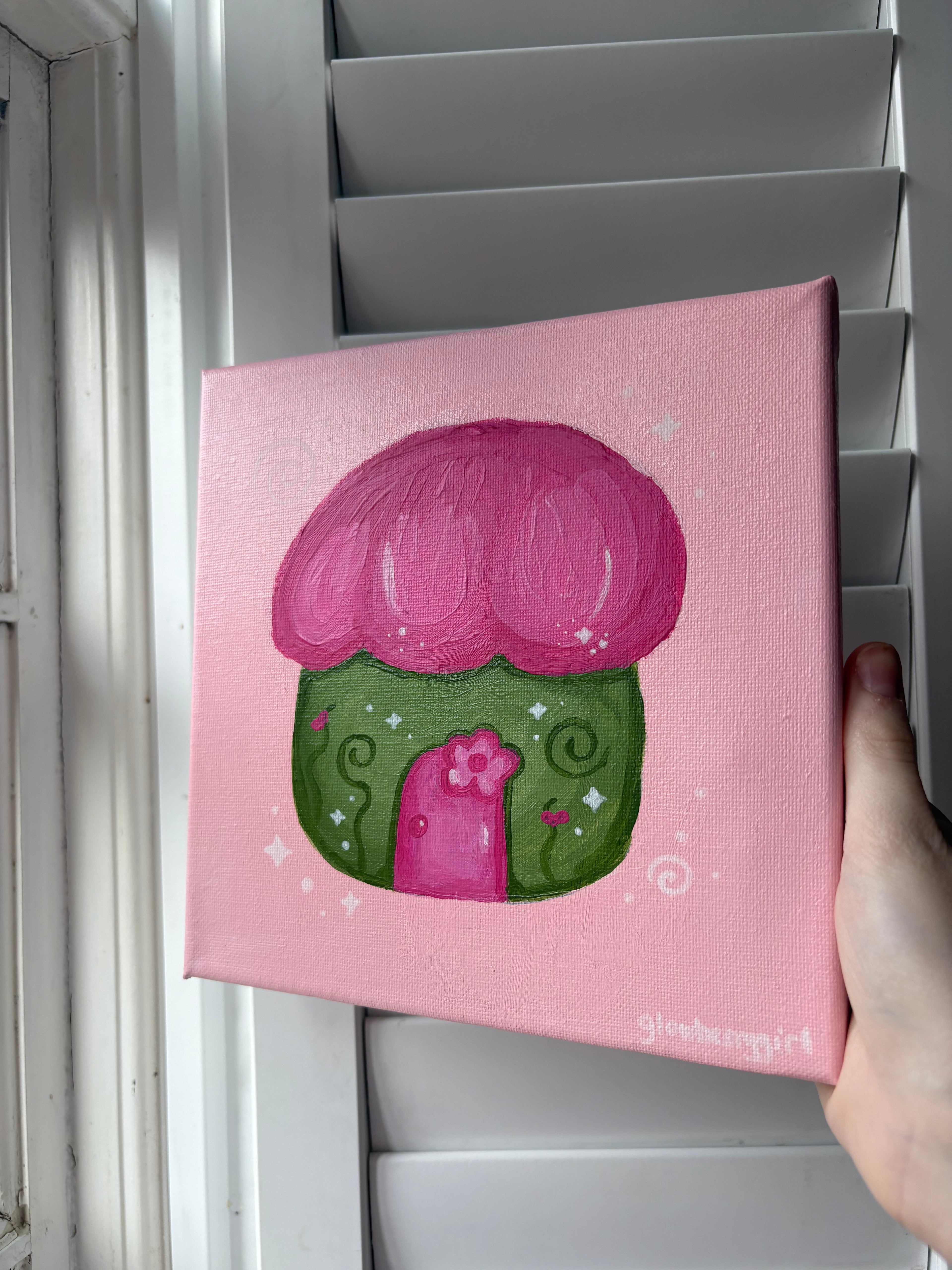 Pink tulip house painting