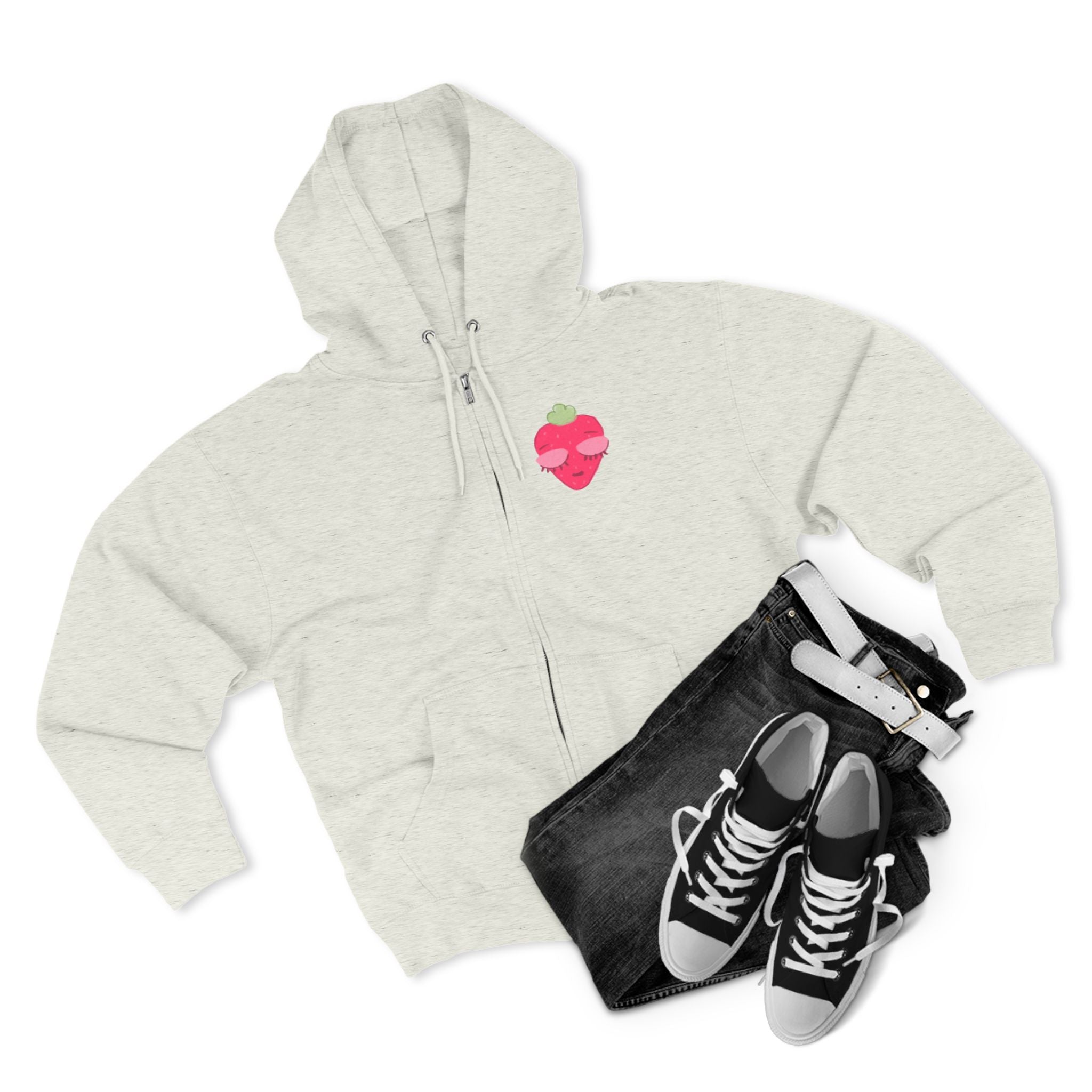 Strawberry Lashes Zip Up Hoodie
