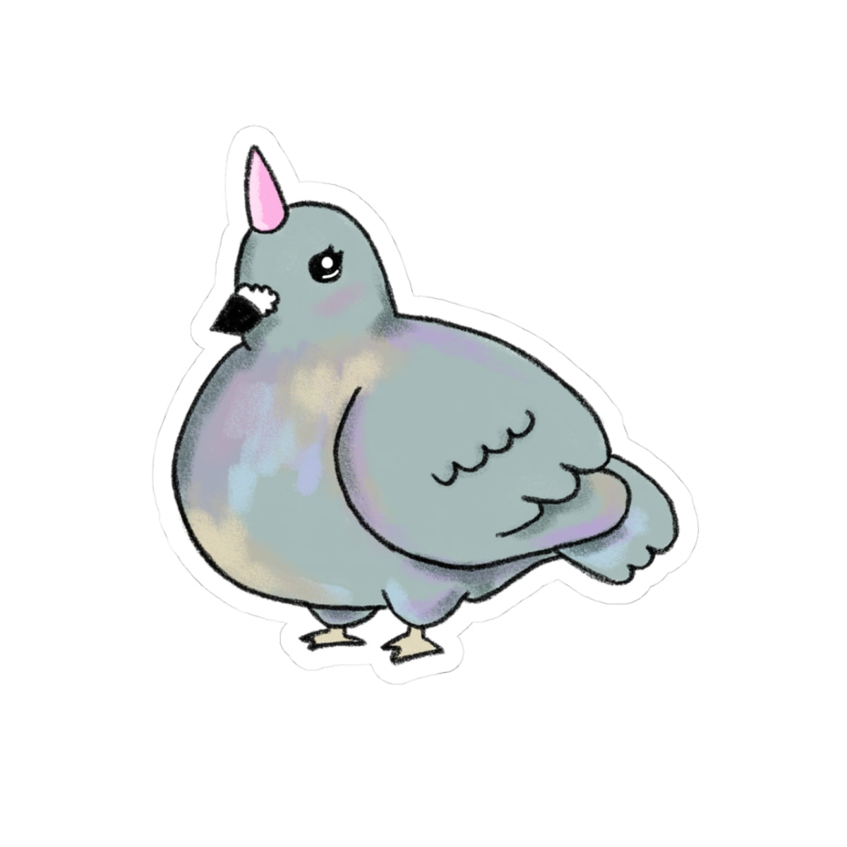 Pigeon Kiss-Cut Sticker
