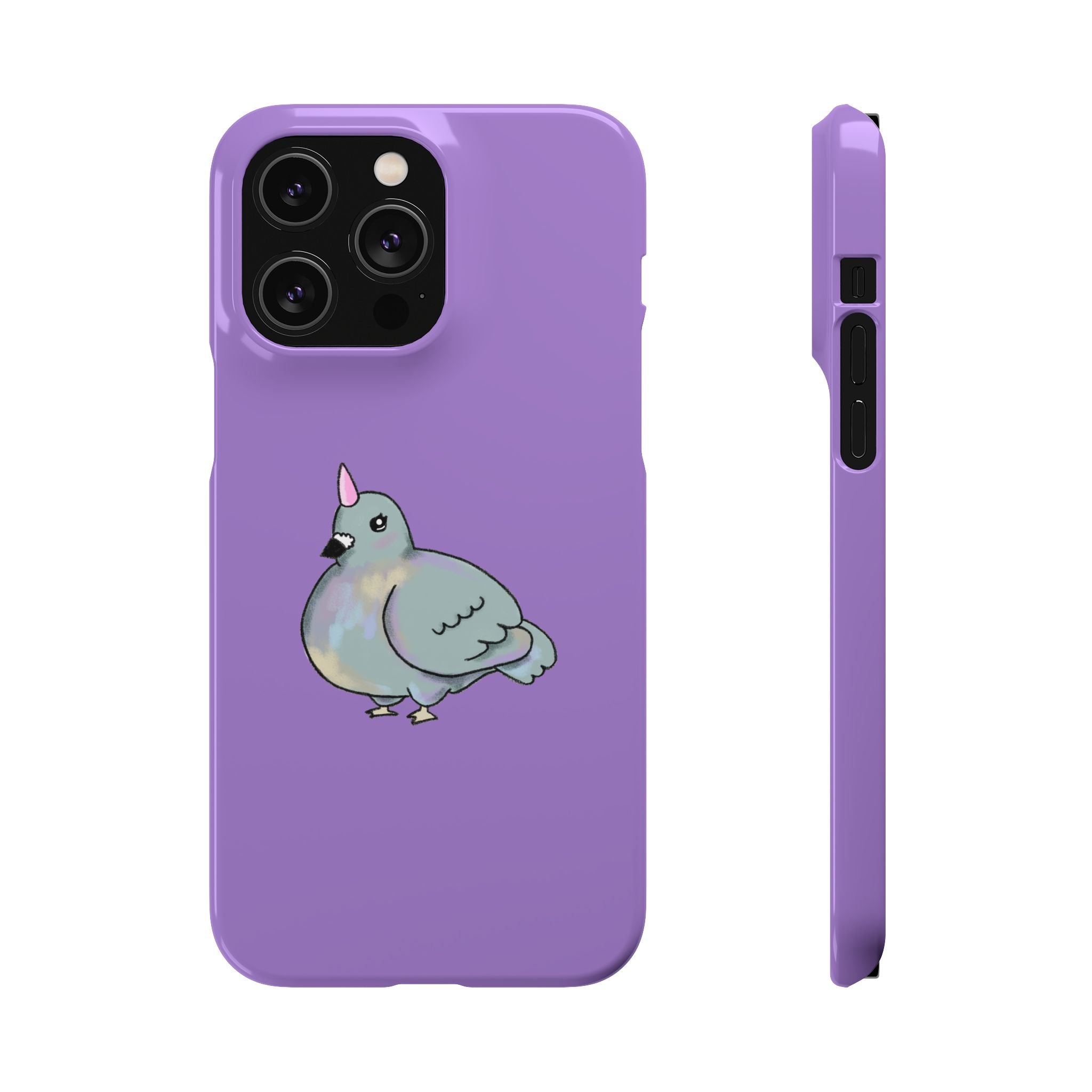 Purple Unicorn Pigeon Snap Phone Case
